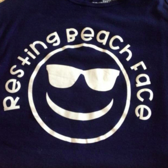Dark Blue and White Funny Burnout Tank - Picture 1 of 5